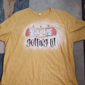 Yellow Graphic Tee with Fun Print